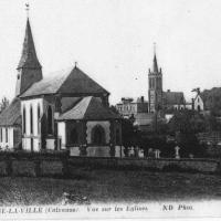 Eglise de Saint-Paul de Courtonne et l'église de Saint Martin au fond.